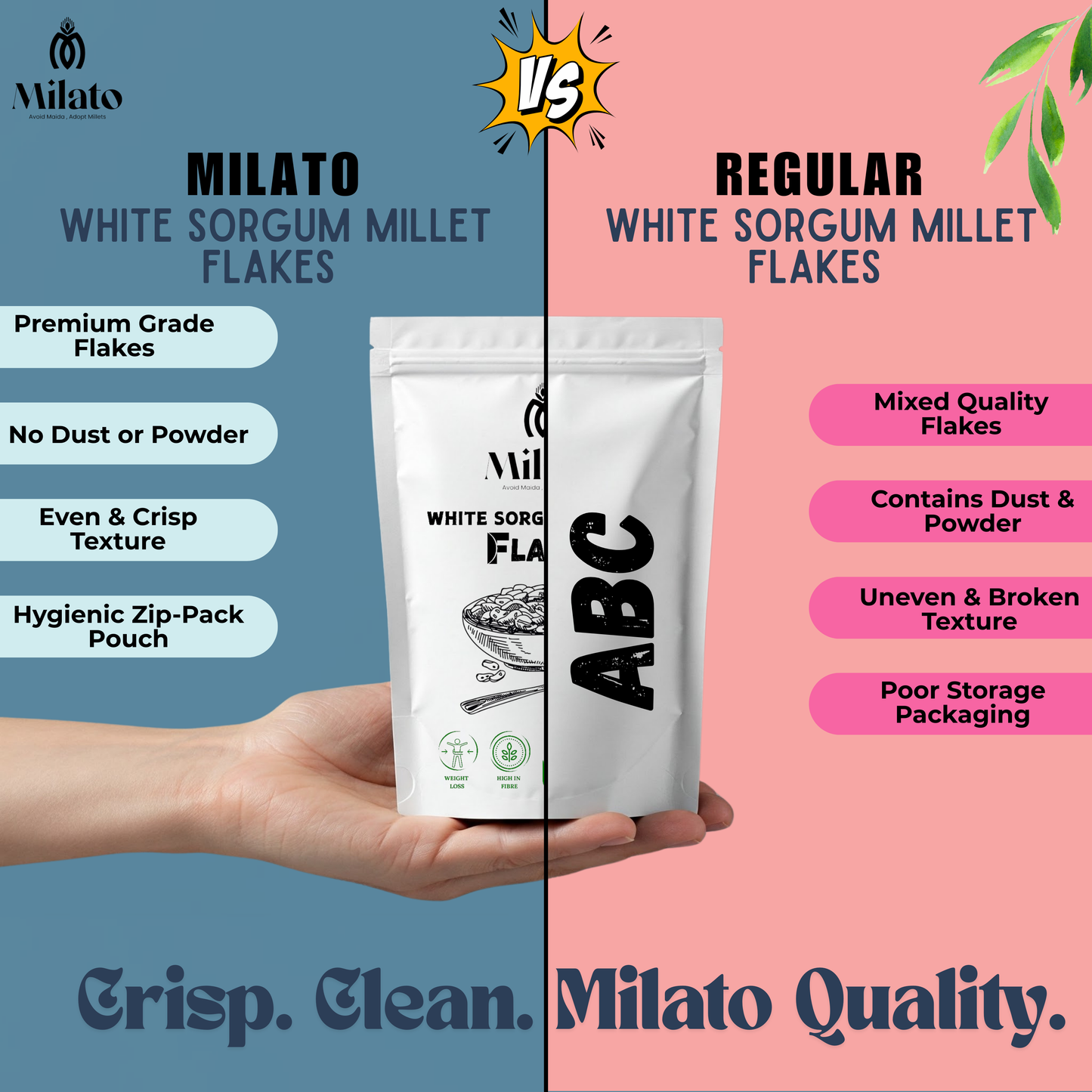 White Sorghum Millet Flakes