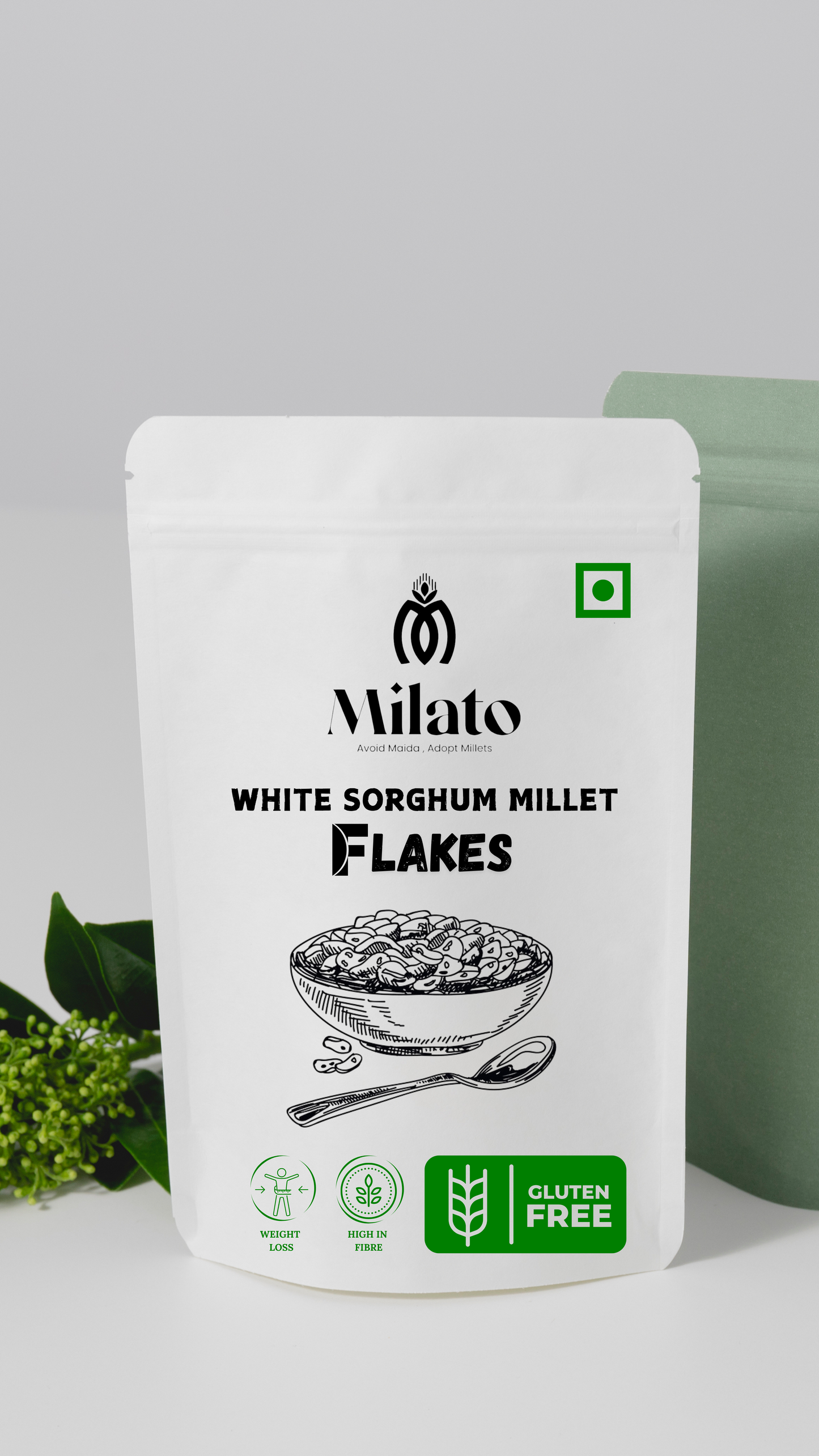 White Sorghum Millet Flakes